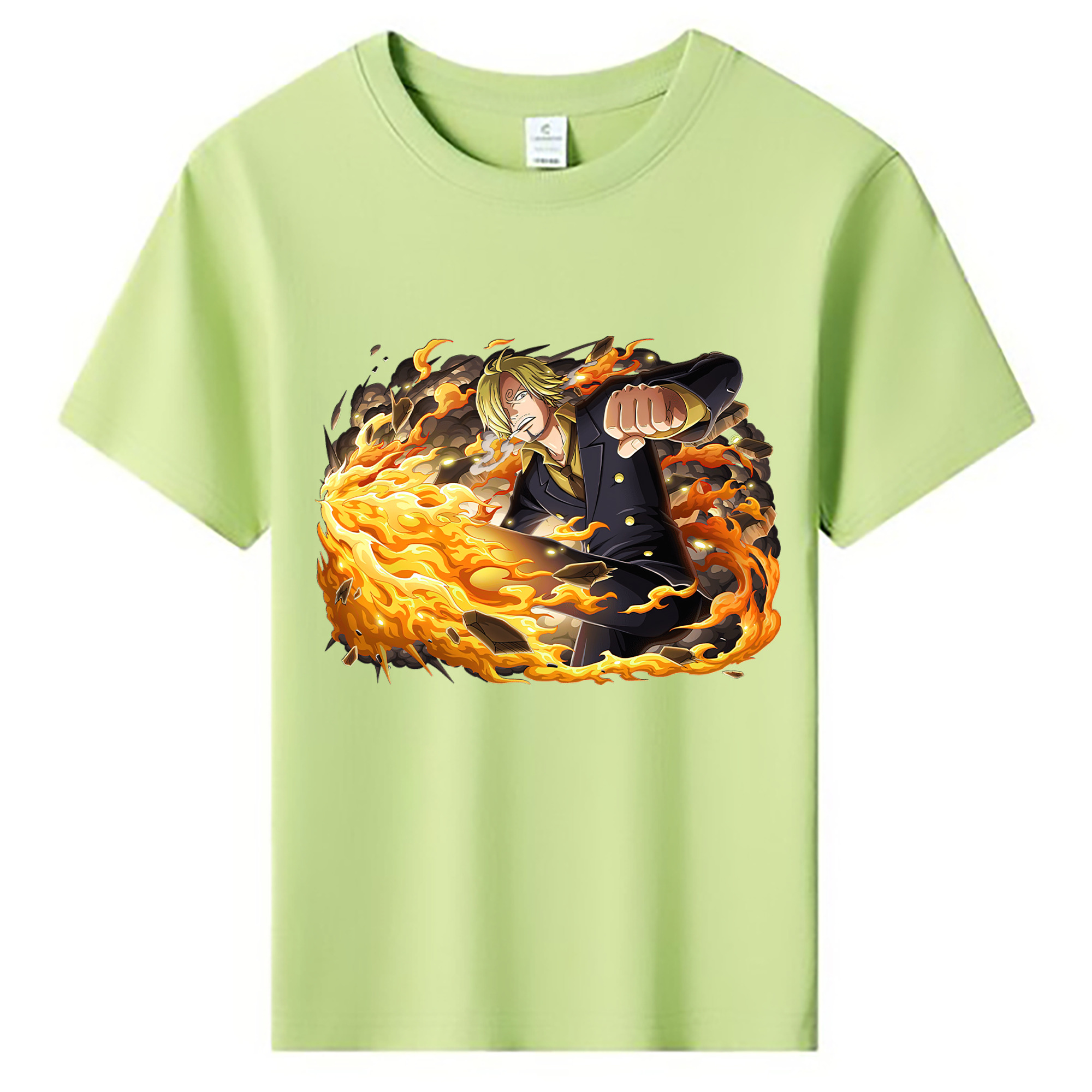 （画像用） ワンピース サンジ ONE PIECE Sanji 綿100％キッズTシャツ（フロントプリント）